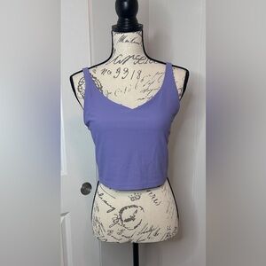Old Navy Purple Ribbed Crop Top